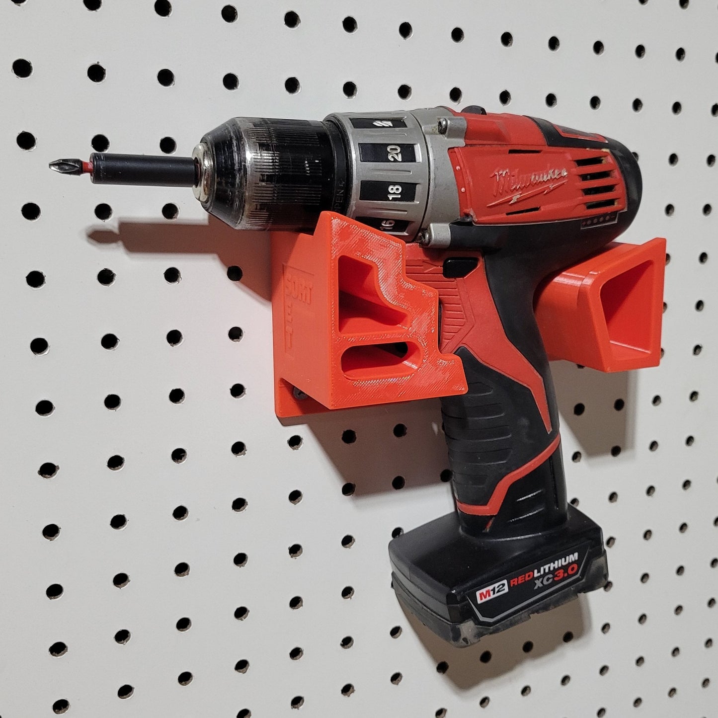 SORTSET Drill Driver Wall Mount for many popular brand, RYOBI, Milwaukee, DeWalt, Mikita, Ridged, and others.