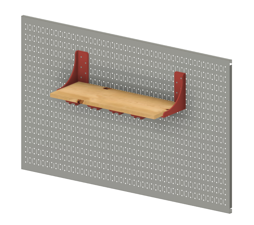 SORSET 7-in Shelf Bracket for Pegboard and Wall Mount