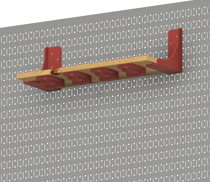 SORSET 7-in Shelf Bracket for Pegboard and Wall Mount